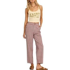 Sisstrevolution Plaid Print Pants Straight Leg High Rise Ankle S Eclectic Boho
